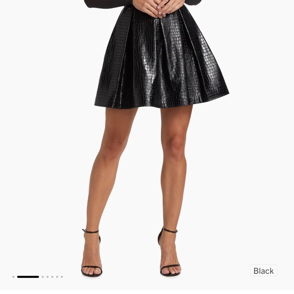 Alice + Olivia Black Textured Mini Dress - Picture 3 of 7